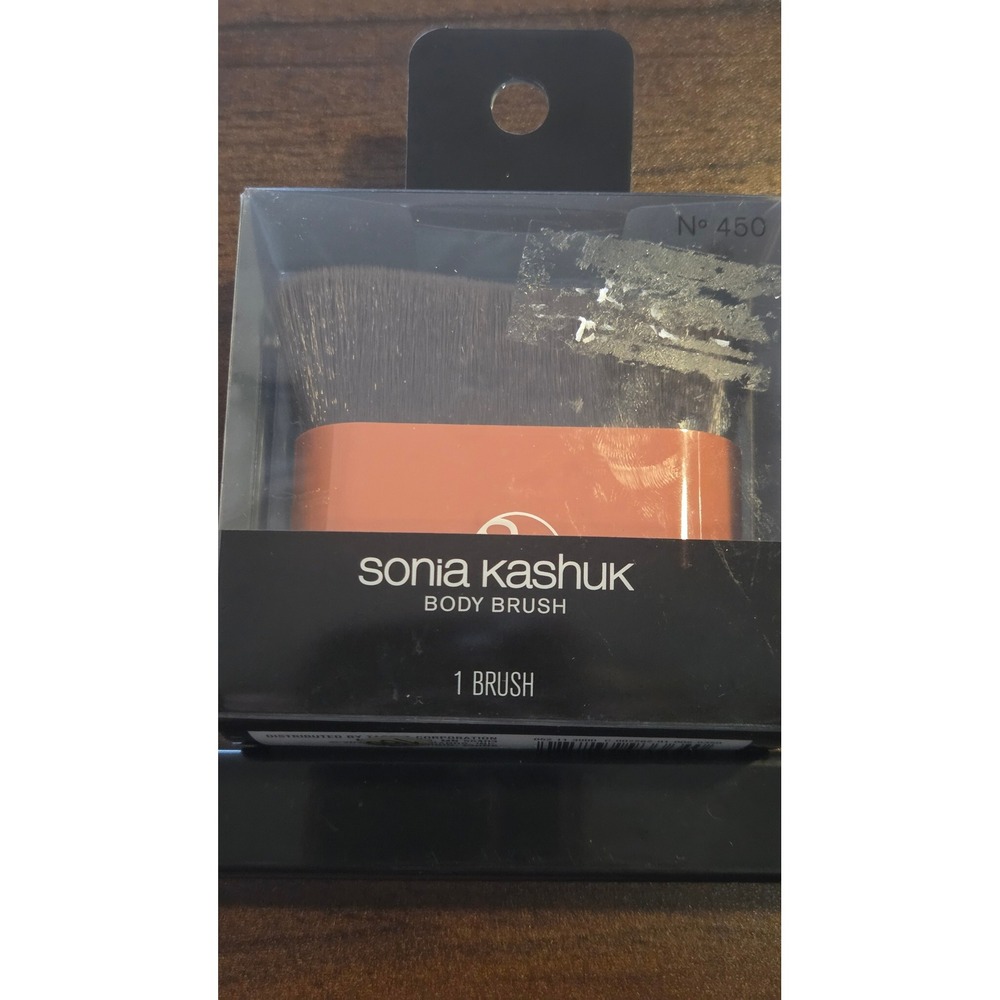 Sonia Kashuk Body Brush No 450 Synthetic Bristles Cruelty Free Black Orange